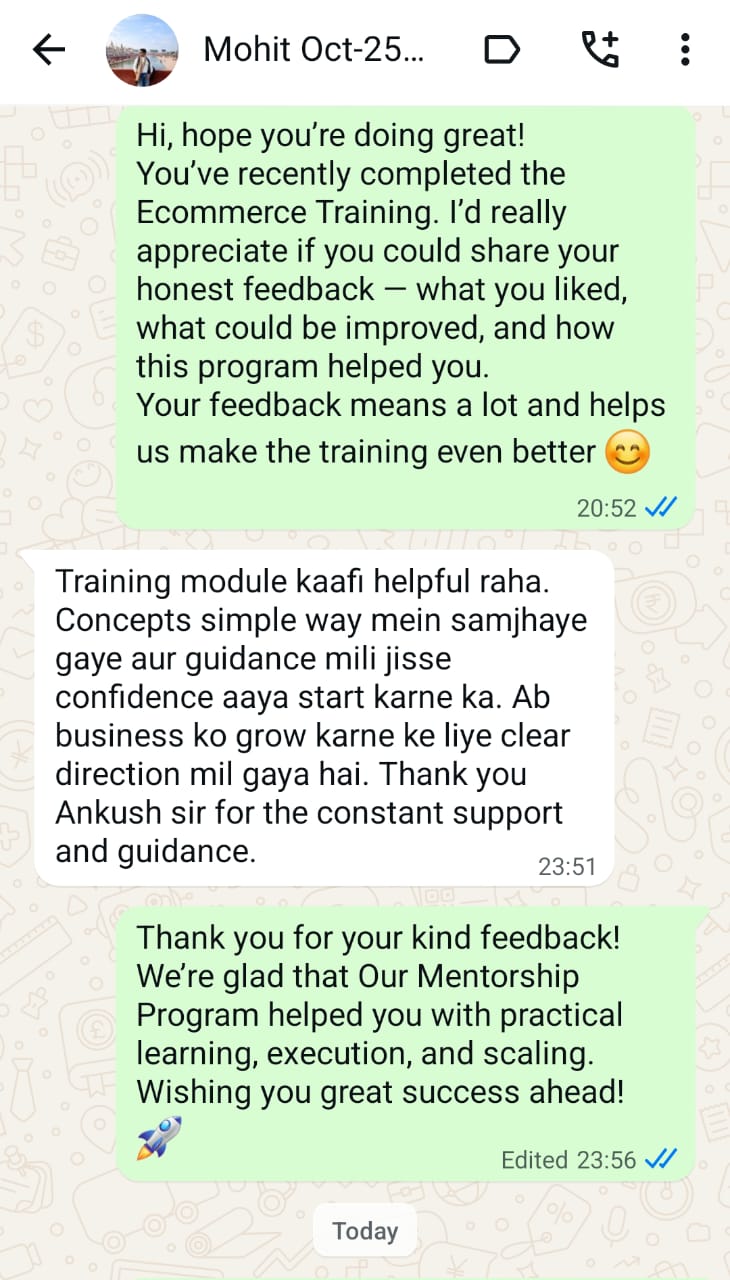 Student success message